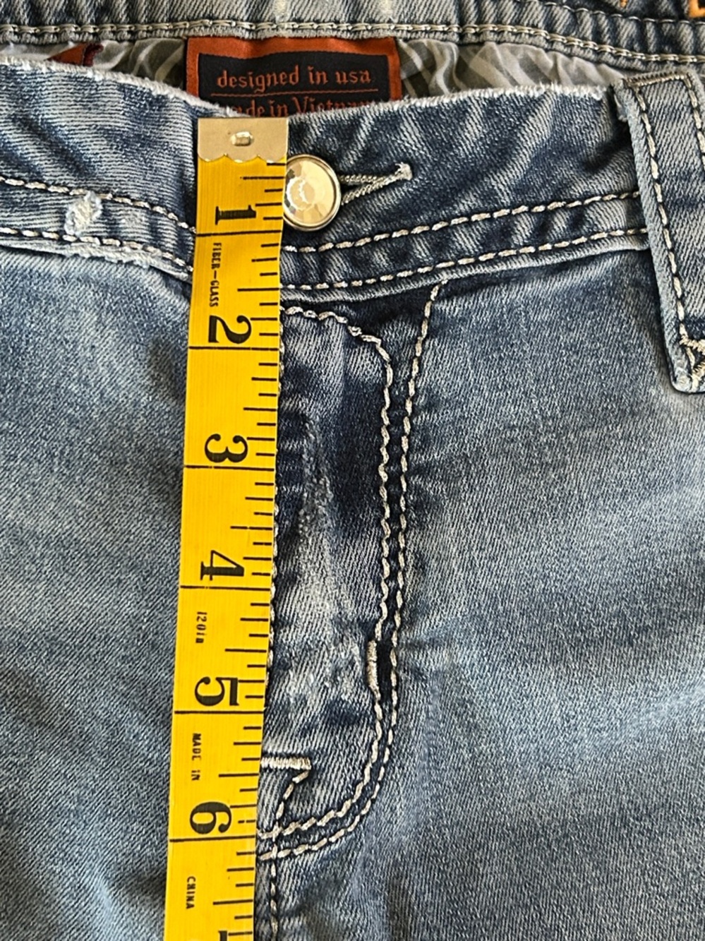 Rock Revival Luz Easy Straight Bedazzled Jeans Size 34 - Picture 10 of 15